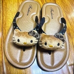Brand new Hello Kitty cat claw flip flops